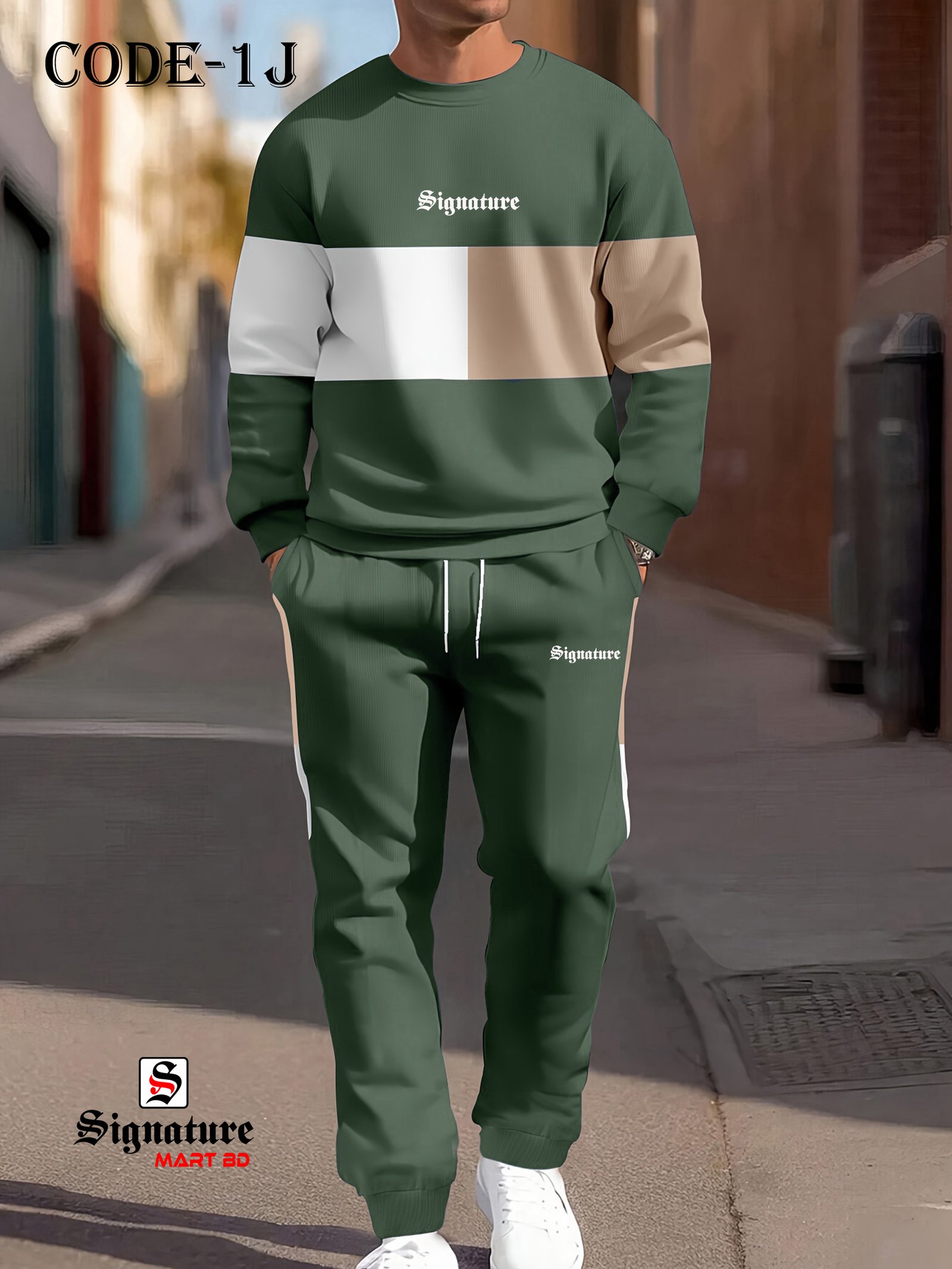 Premium Signature Sweatshirt & Sweatpants Joggers Set