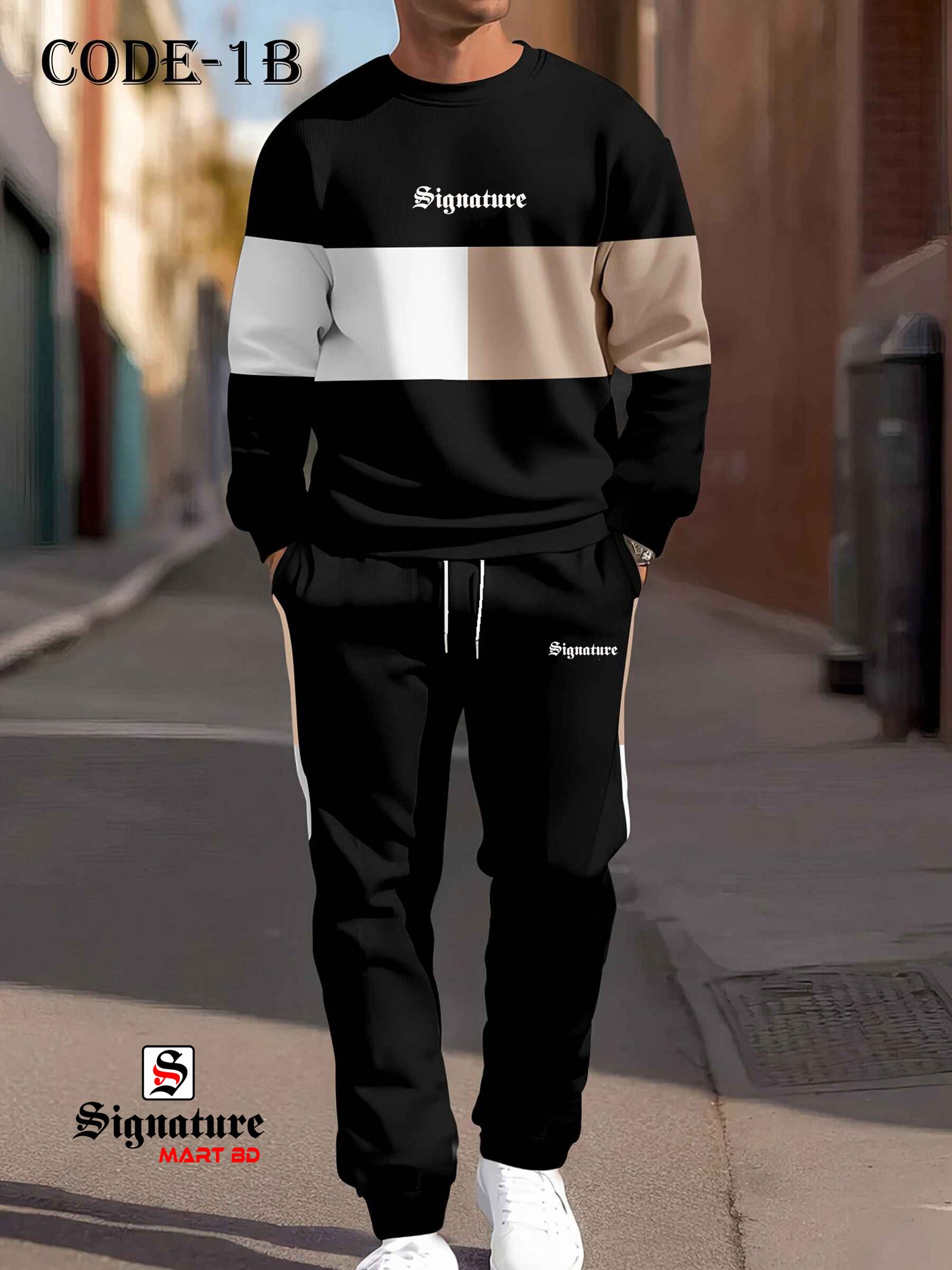 Premium Signature Sweatshirt & Sweatpants Joggers Set