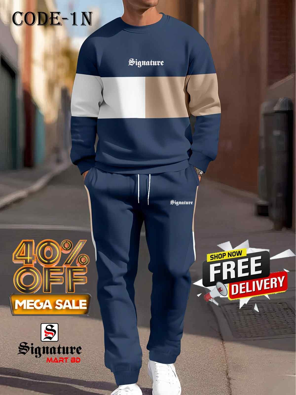 Premium Signature Sweatshirt & Sweatpants Joggers Set