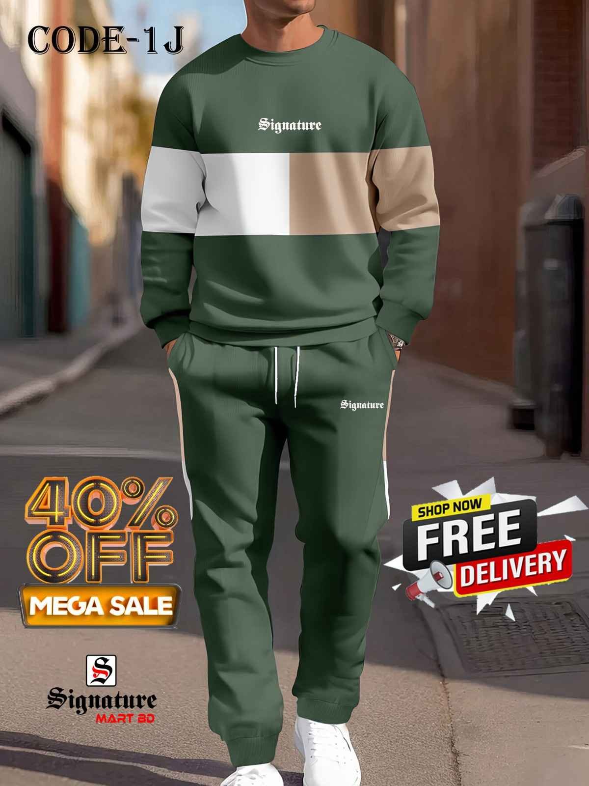 Premium Signature Sweatshirt & Sweatpants Joggers Set